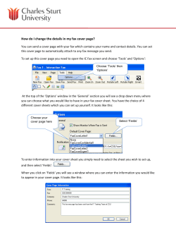 How do I change the details in my fax cover page?