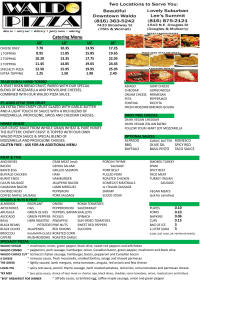 Catering Menu