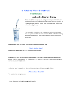 Is Alkaline water beneficial?