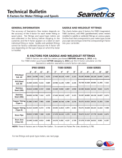 K-factors Fittings and Spools