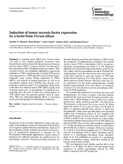 Induction of tumor necrosis factor expression by a lectin from