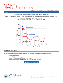 Nanowires for Enhanced Boiling Heat Transfer