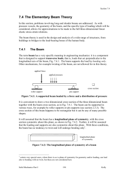 7.4 The Elementary Beam Theory