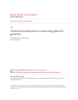 Neutron thermalization in water using spherical geometry