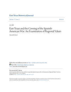 East Texas and the Coming of the Spanish-American War