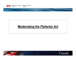 Modernizing the Fisheries Act