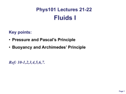 Fluids I