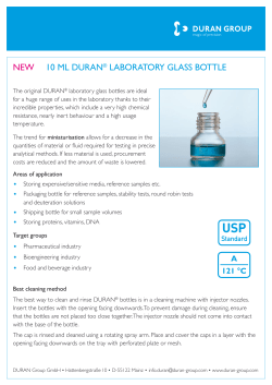 NEW 10 ML DURAN&reg; LAboRAToRy gLAss boTTLE