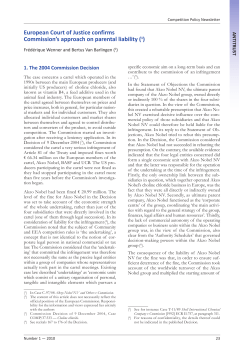 European Court of Justice confirms Commission`s approach on