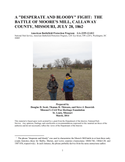 A "DESPERATE AND BLOODY" FIGHT: THE BATTLE OF MOORE`S