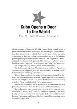 Cuba Opens a Door to the World