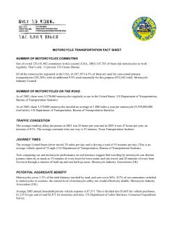 MOTORCYCLE TRANSPORTATION FACT SHEET