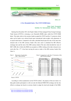 A New Renminbi Index: The CFETS RMB Index
