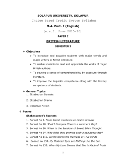 M.A.I-Engilish - Solapur University