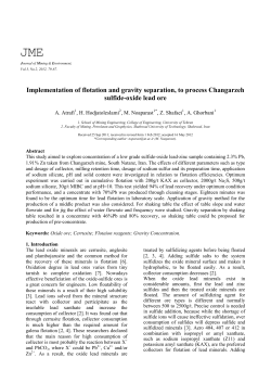- Journal of Mining and Environment