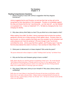 The Outsiders Chapter 5 – 6 Reading Comprehension Questions 1