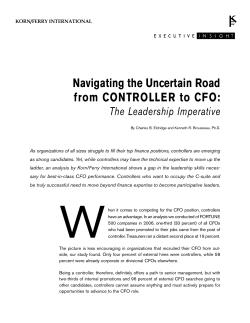 Navigating the Uncertain Road from CONTROLLER to CFO: