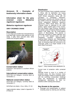 Annexure 18 – Examples of biodiversity information sheets