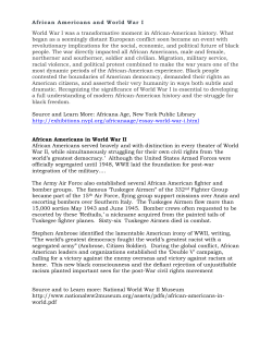 African Americans in World Wars I and II