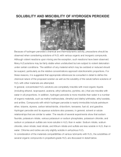 SOLUBILITY AND MISCIBILITY OF HYDROGEN PEROXIDE