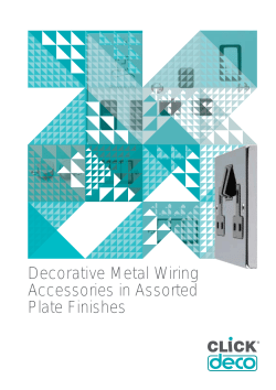 Decorative Metal Wiring Accessories in Assorted Plate Finishes