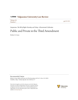 Public and Private in the Third Amendment