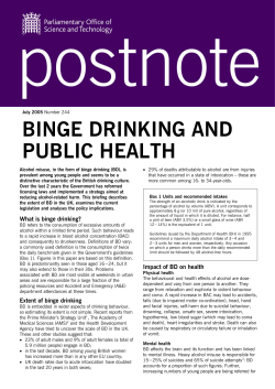 binge drinking and public health