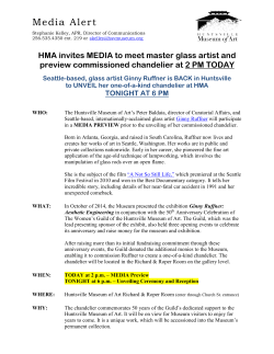 Media Alert - Huntsville Museum of Art