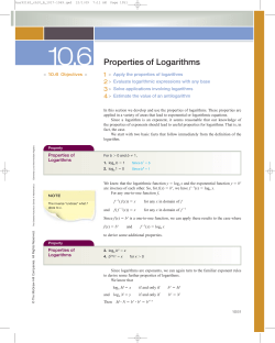 10.6 Properties of Logarithms - McGraw Hill Higher Education