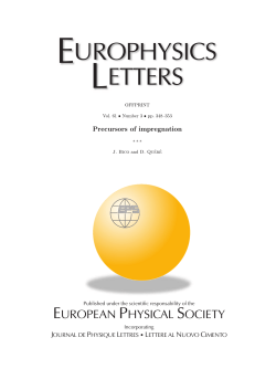 europhysics letters