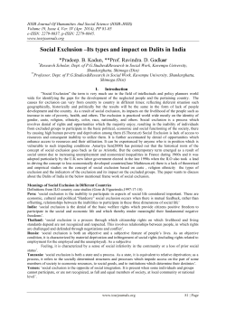 Social Exclusion &ndash;Its types and impact on Dalits in India