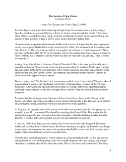 The Secrets of Pulp Fiction by Roger Ebert -