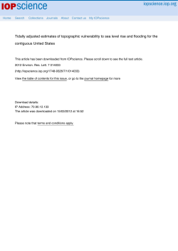 Tidally adjusted estimates of topographic vulnerability to sea level