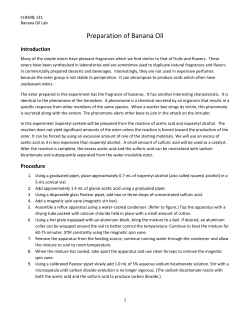 Preparation of Banana Oil