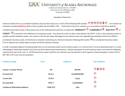 Hazardous Chemicals L Chemicals listed here are considered
