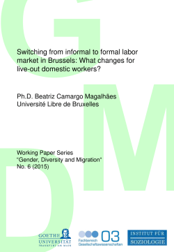 Switching from informal to formal labor market in Brussels: What