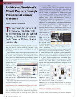 Rethinking President`s Month Projects through