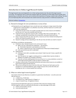 Secondary Sources Lecture