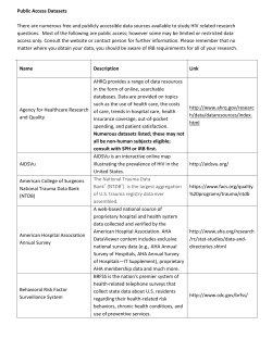 Public Access Datasets