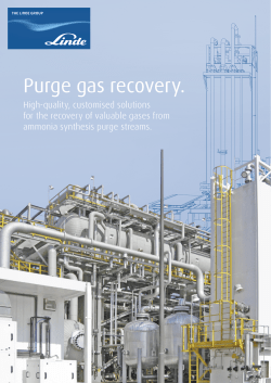 Purge gas recovery.