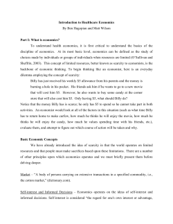 Introduction to Healthcare Economics