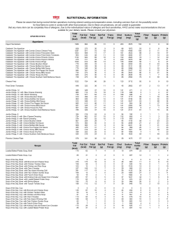 NUTRITIONAL INFORMATION
