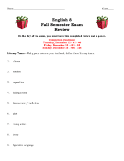 English 8 Fall Semester Exam Review