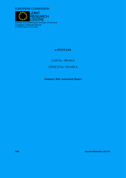 EU risk assessment summary report