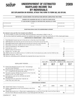 502UP - Maryland Tax Forms and Instructions