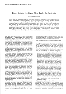 From Ship to the Bush: Ship Tanks In Australia