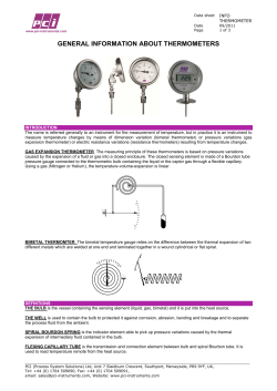 01 info thermometer - PCI Instruments Ltd