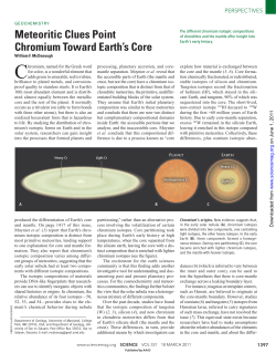 Meteoritic Clues Point Chromium Toward Earth`s Core