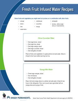 Fresh Fruit Infused Water Recipes