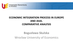 economic integration process in europe and asia. comparative